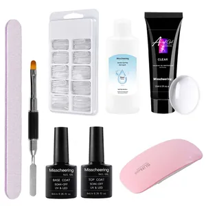 Kit completo per unghie Poly Gel da 15ml con mini lampada UV LED e set di accessori