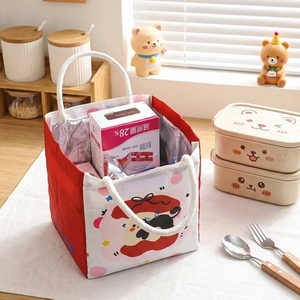 Borsa termica per il pranzo carina con foglio di alluminio e manici in corda spessa