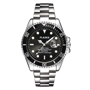 Luxury Men Quartz Watch Stainless Steel Waterproof Luminous Business Wristwatch With Calendar Magnifying Date Window