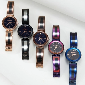 Detailed collection of starry sky watches in rose gold, black, bronze, purple and blue