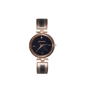 Starry Sky Dial Quartz Watch For Women Faceted Glass Mirror Alloy Splicing Metal Strap Fashion Elegant Luxury Wristwatch