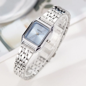 Montre Femme Quartz Carrée Bracelet En Alliage Acier Inoxydable Étanche Élégante Mode Minimaliste Analogique