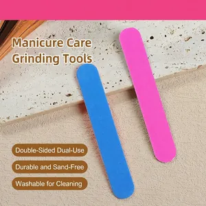 Double Sided Nail Files Wood Sandpaper Manicure Pedicure Tools For Shaping Polishing Washable Portable Finger Care