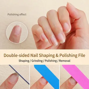 Professional double-sided nail file set for shaping, buffing, and polishing nails