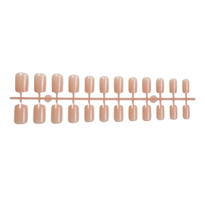 24er-Set minimalistische nudefarbene Kunstnägel in verschiedenen Größen für Damen