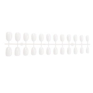 Faux ongles courts blancs minimalistes, lot de 24 pièces sur support en plastique