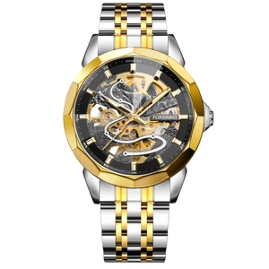 Orologio Meccanico Scheletrato Da Uomo Automatico Cinturino In Acciaio Inossidabile Luminoso Impermeabile Moda Lusso Orologio Da Polso