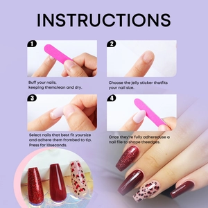 Detail view of burgundy wine cat-eye press-on nails with leopard print and tutorial