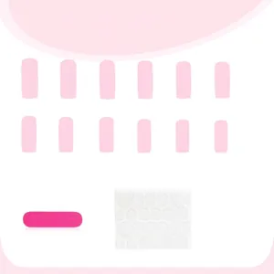 Size chart for handmade leopard print press-on nails with nail file and adhesive tabs