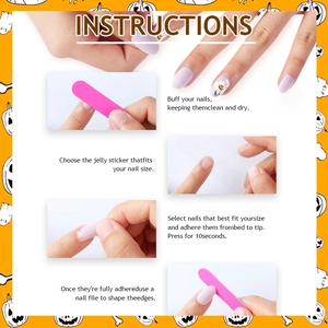 Guide détaillé en cinq étapes pour poser des faux ongles d'Halloween avec outils