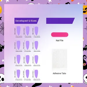 Halloween 3D verloop kunstnagels set inclusief maattabel, vijl en plakstrips