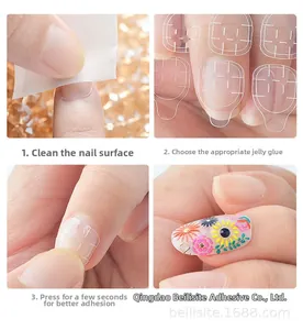 Tutoriel détaillé en 4 étapes pour l'application d'onglets adhésifs en gel sur les ongles