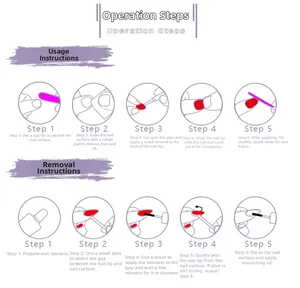 Instructions étape par étape pour poser et retirer des faux ongles longs de style français
