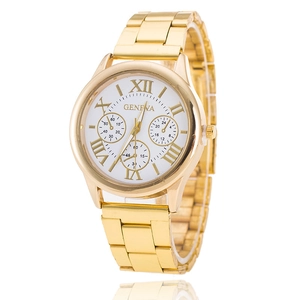 Men Quartz Watch Stainless Steel Band Business Roman Numerals Decorative Subdials Round Analog Fashion Wristwatch