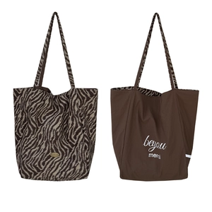 Large capacity chic tote bags in solid brown and zebra pattern for casual daily wear