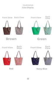 Front and back color display of mushroom embroidered canvas tote bags in four shades