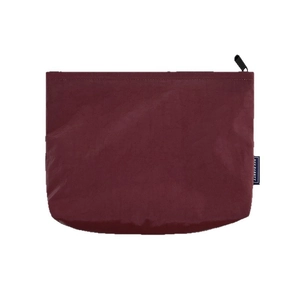 Trousse à cosmétiques en nylon imperméable bordeaux avec grande capacité et fermeture éclair