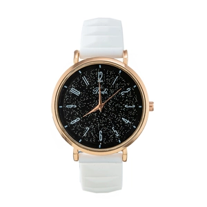 Orologio Al Quarzo Di Moda Cielo Stellato Con Cinturino In Silicone Cassa In Lega Numeri Arabi Stile Jelly Unisex