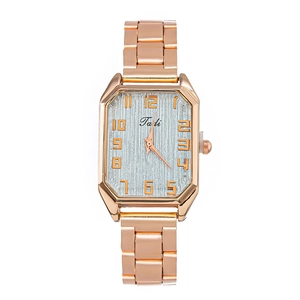 Montre À Quartz Pour Femmes Cadran Carré Bracelet En Acier Allié Chiffres Arabes Mode Élégante Montre Minimaliste Pour Le Quotidien