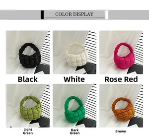 Aperçu détaillé des sacs fourre-tout matelassés en six couleurs vives tendances