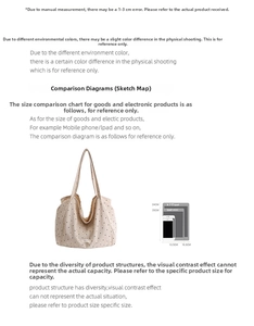 Size chart showing polka dot canvas tote dimensions compared to a 9.7-inch iPad