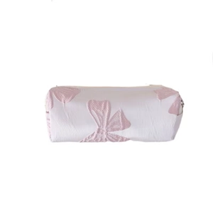 Mäppchen mit rosa Schleifenprägung, großes Fassungsvermögen und Zylinderdesign