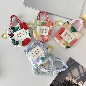 Mini pochettes de rangement florales avec clips en plastique aux motifs variés