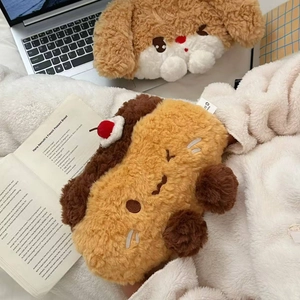 Cute cartoon Pompompurin plush electric hot water bottle with cherry detail