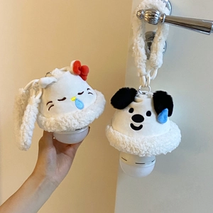 Detail of plush Hello Kitty and Pochacco wall-mounted night lights with hanging loops