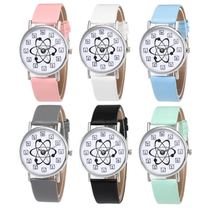 Collection of creative quartz watches featuring chemical element symbols on the dial