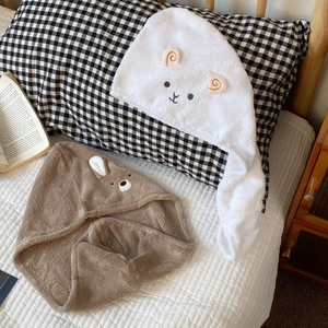 Cute Cartoon Animal Hair Drying Towel Cap Absorbent Thickened Coral Velvet Fast Dry Head Wrap For Women Bath Shower