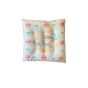 Cute plaid seat cushion with sweet puppy print for office chairs and student dorms