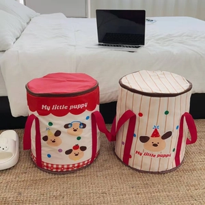 Portable foldable foot bath bag with cartoon puppy pattern and sturdy handles