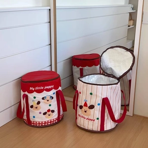 Portable insulated foot bath bag with cartoon puppy print and thermal aluminum lining