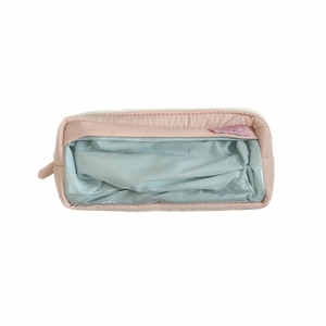 Rosa würfelförmige Federtasche mit transparentem Fenster und großem Fassungsvermögen