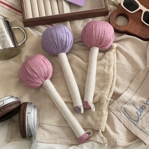Herbal mugwort massage hammer set with woven cotton handle for body meridian relief
