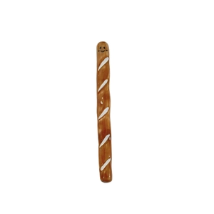 Creative baguette-shaped ceramic coffee stir stick with a cute minimalist face design