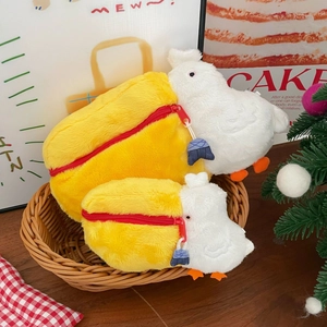 Cute pelican plush storage bags in two sizes for makeup and small travel items