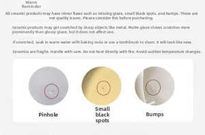 Guide for ceramic tableware maintenance and quality details for cream hand-painted bowls
