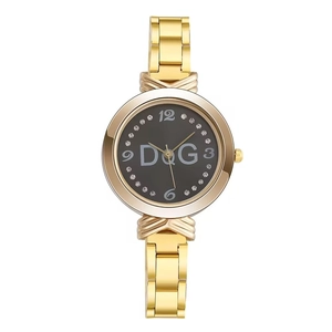 Fashion Women Quartz Watch Alloy Link Bracelet Rhinestone Dial Luxury Analog Wristwatch Elegant Dress Accessory For Lady