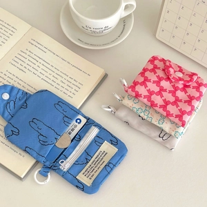 Bow tie mini coin purse with multi-functional card slots and portable hook