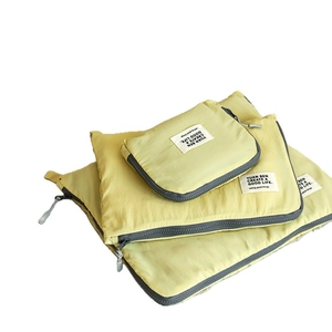 Nylon travel organizer bag 3-piece set for luggage with waterproof fabric and zippers