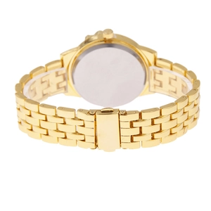 Montre tendance en acier inoxydable doré avec motif papillon et accents en strass