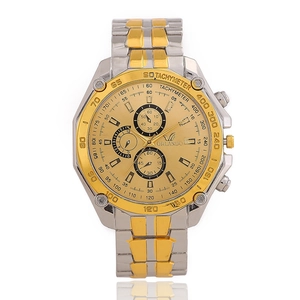 Women Quartz Watch Analog Business Fashion Alloy Steel Band Decorative Sub Dials Round Face Simple Elegant