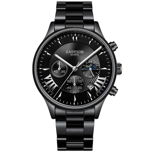 Montre À Quartz Pour Hommes Mode Affaires Bracelet En Acier Inoxydable Style Chronographe Calendrier Date Chiffres Romains