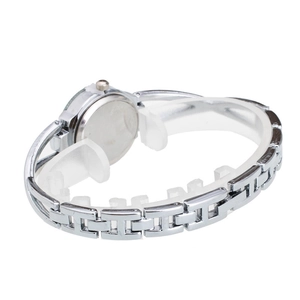 Orologio da donna in argento con cinturino a maglie a H e quadrante rotondo chic