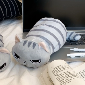 Astuccio Per Matite In Peluche A Forma Di Animale Carino Cerniera Borsa Per Cancelleria Grande Capacità Gatto Squalo Lontra
