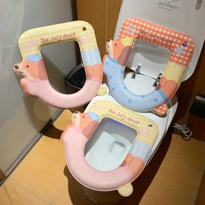 Waterproof EVA toilet seat covers with cute dachshund dog pattern in vibrant colors