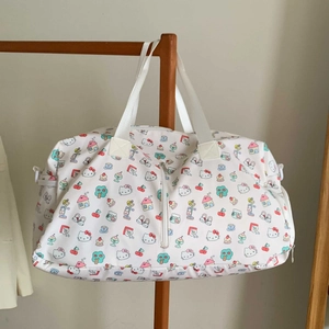 Cute cartoon travel bag with large capacity and double handles for short trips