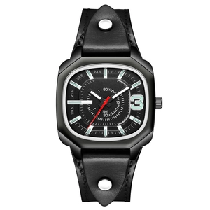 Montre À Quartz Carrée Rétro Avec Boîtier En Métal Et Bracelet En Similicuir À Rivets Pour Hommes Femmes Montre Décontractée